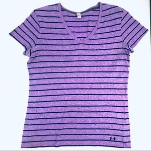 Under Armour V-Neck Purple T-shirt size Medium